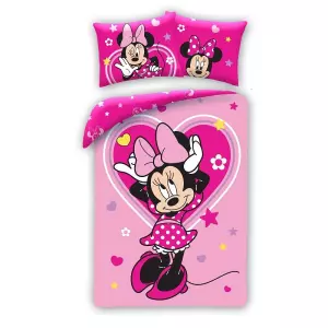 Bavlněné povlečení Minnie Heart 140x200+70x90