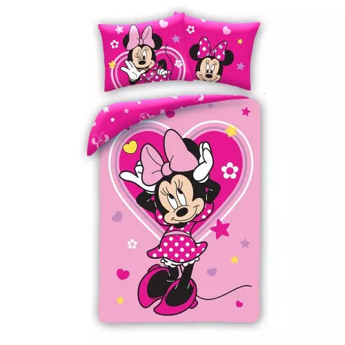 Bavlněné povlečení Minnie Heart 140x200+70x90