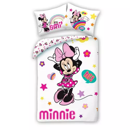 Bavlněné povlečení Minnie Smile 140x200+70x90