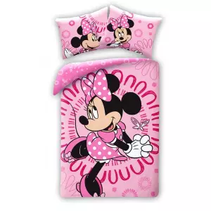 Bavlněné povlečení Minnie pink 140x200+70x90