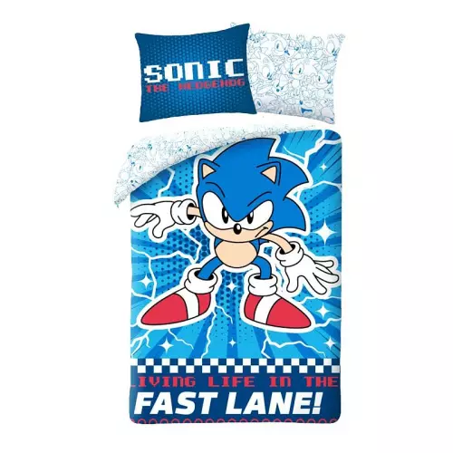 Bavlněné povlečení Sonic Fast Lane 140x200+70x90