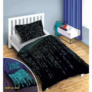 Bavlněné povlečení Matrix svítící 140x200+70x90