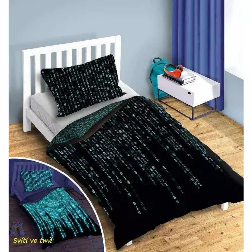 Bavlněné povlečení Matrix svítící 140x200+70x90