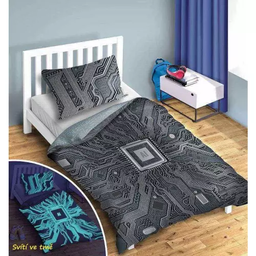 Bavlněné povlečení AI svítící 140x200+70x90