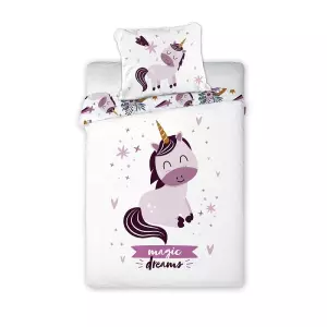 Bavlněné povlečení do postýlky Jednorožec Magic 100x135+40x60