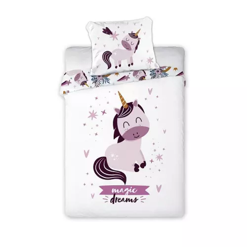 Bavlněné povlečení do postýlky Jednorožec Magic 100x135+40x60