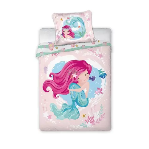 Bavlněné povlečení do postýlky Mořská Víla 100x135+40x60