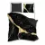 Povlečení z bavlněného saténu Minerál Black 140x200+70x90