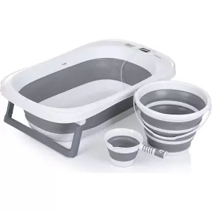 CHIPOLINO Skládací vanička Bali s doplňky Grey