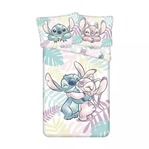 Bavlněné povlečení Lilo and Stitch Leaves 140x200+70x90