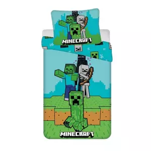 Bavlněné povlečení Minecraft Mobs here 140x200+70x90