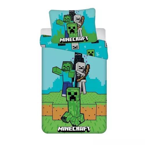 Bavlněné povlečení Minecraft Mobs here 140x200+70x90