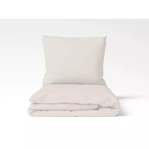 Bavlněné jendobarevné povlečení Slonová kost 140x200+70x90