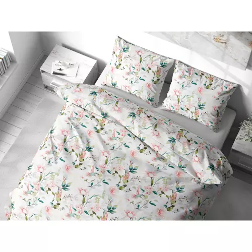 Bavlněné povlečení Růžoví kolibříci 140x200+70x90