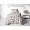 Bavlněné povlečení Velké šedé květy 140x200+70x90