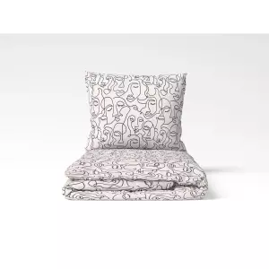 Bavlněné povlečení Obličeje 140x200+70x90