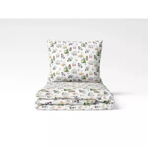 Dětské bavlněné povlečení Kempující zvířátka 140x200+70x90