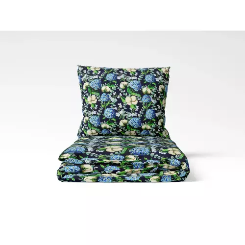 Bavlněné povlečení Hortenzie a květ bavlníku 140x200+70x90