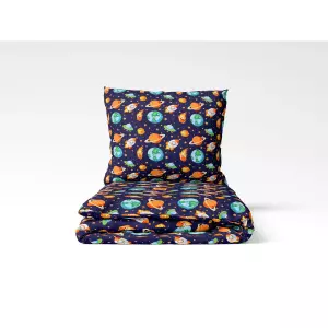 Dětské bavlněné povlečení Barevný vesmír 140x200+70x90