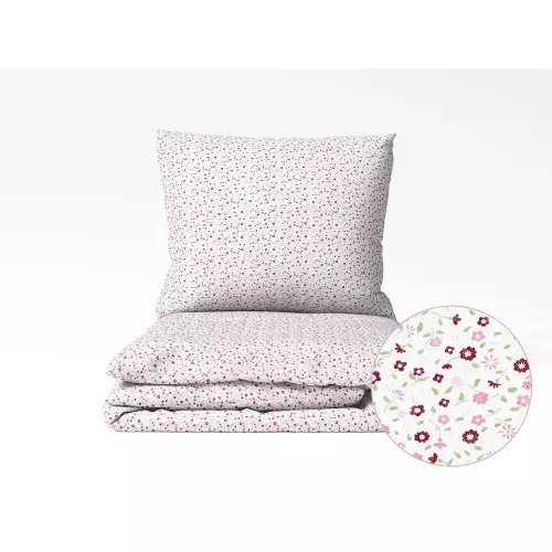 Bavlněné povlečení Vínové kytičky 140x200+70x90