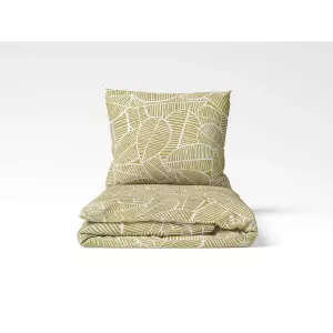 Bavlněné povlečení Proužkované listy 140x200+70x90