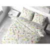 Saténové povlečení Kvetoucí jaro 140x200+70x90